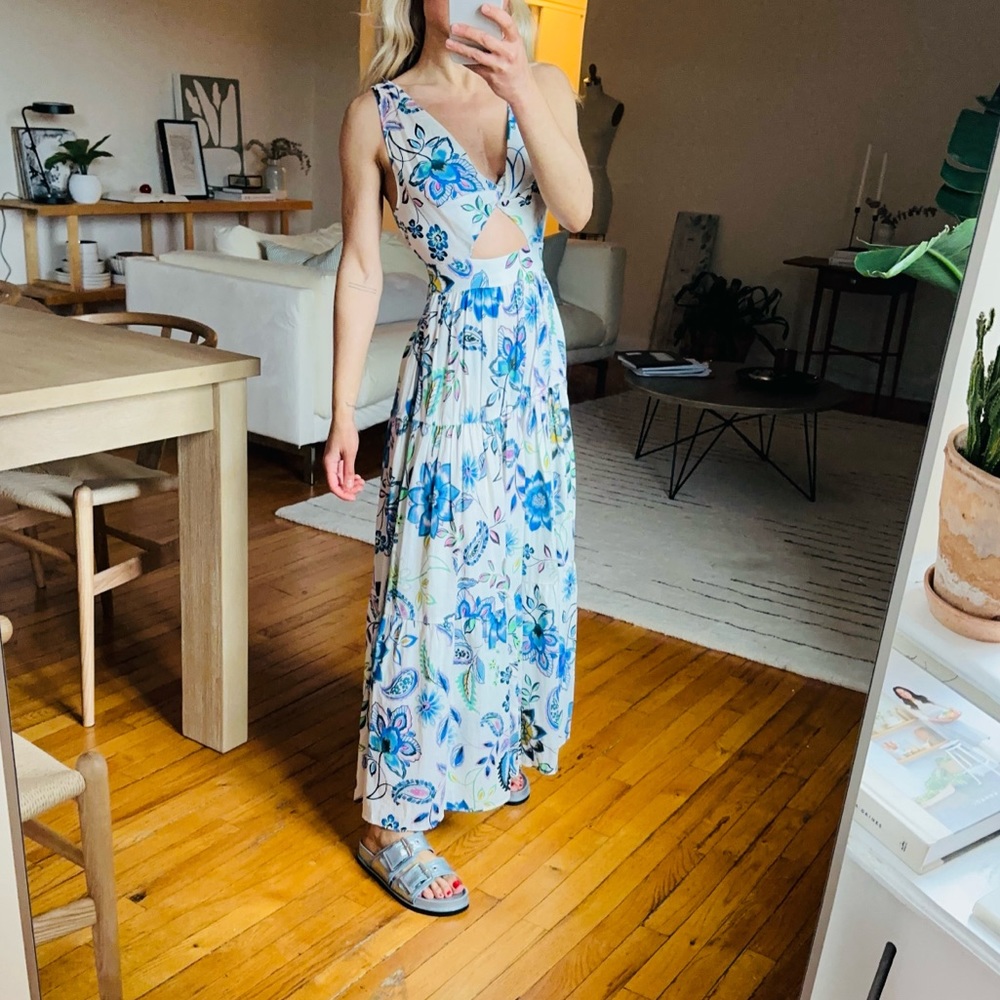 Zara floral cotton dress, size XS